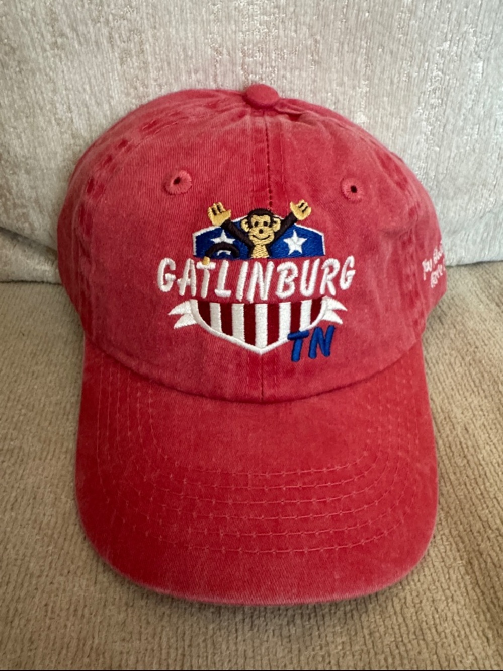 Gatlinburg TN Red Embroidered Baseball Cap kids